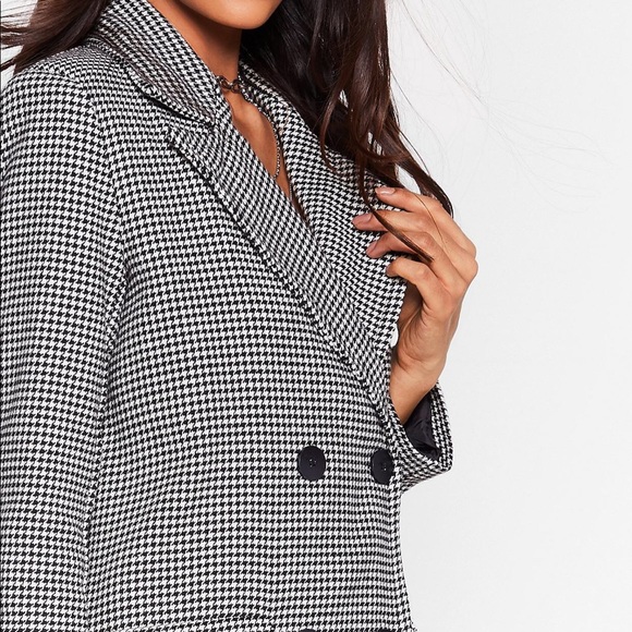 Nasty gal houndstooth coat - Picture 4 of 10